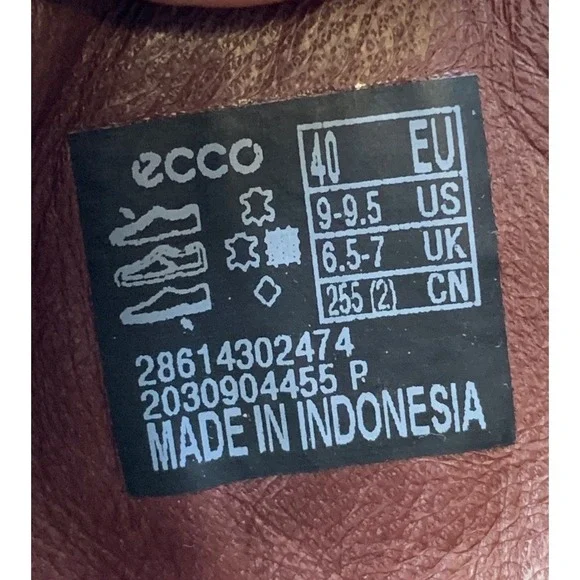 ECCO Women's Boots Hydromax Brown Nubuck Leather Wedge Lace Up Ankle 9-9.5 - Picture 7 of 13